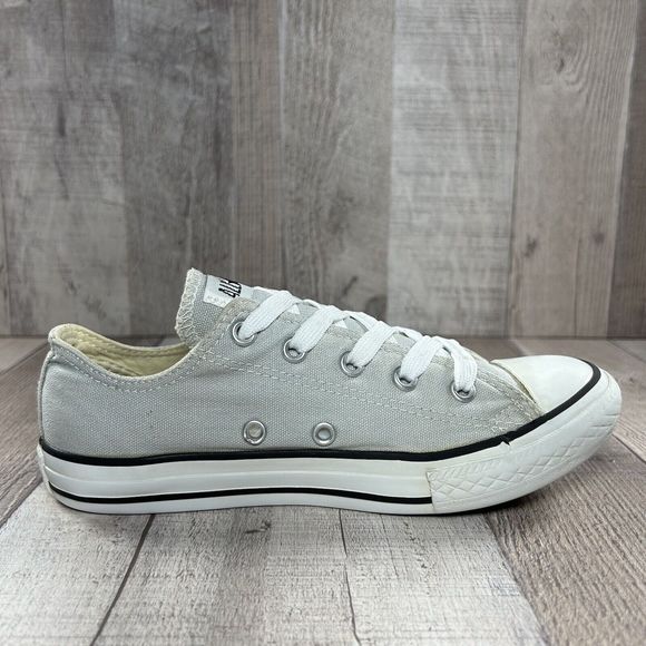 Converse Pre School Chuck Taylor All Star Lo Ox Trainers Shoes Gray Size 2 Youth - Picture 6 of 14